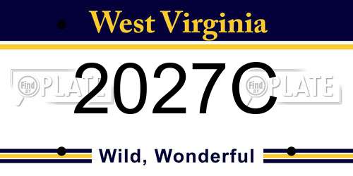 2027C West Virginia License Plate