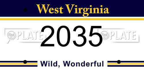 2035 West Virginia License Plate