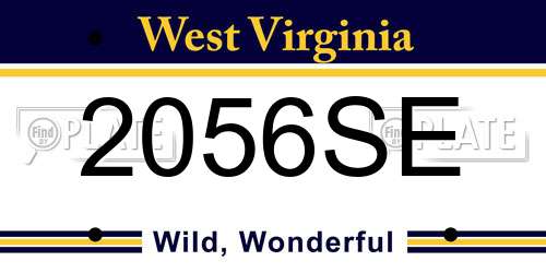 2056SE West Virginia License Plate