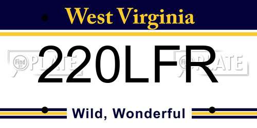 220LFR West Virginia License Plate