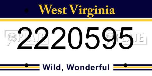 2220595 West Virginia License Plate