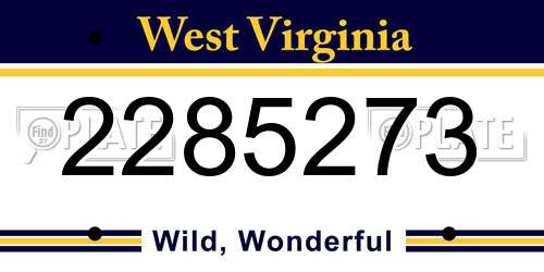 2285273 West Virginia License Plate