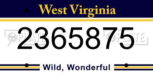 2365875 West Virginia License Plate