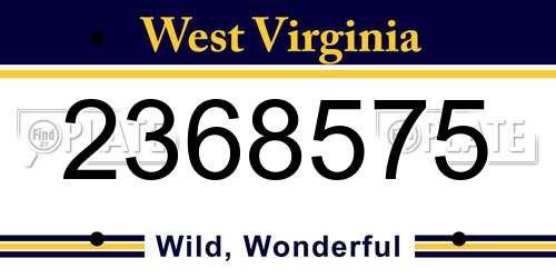 2368575 West Virginia License Plate