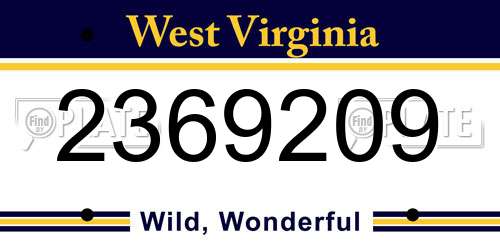 2369209 West Virginia License Plate