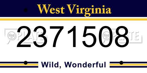 2371508 West Virginia License Plate