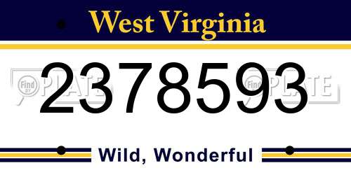 2378593 West Virginia License Plate