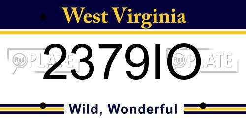 2379IO West Virginia License Plate