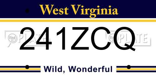 241ZCQ West Virginia License Plate