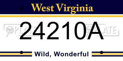 24210A West Virginia License Plate
