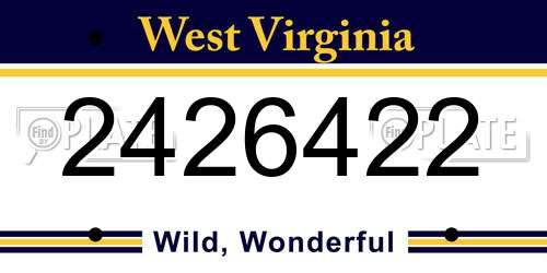 2426422 West Virginia License Plate