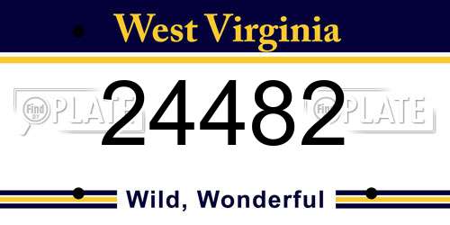 24482 West Virginia License Plate