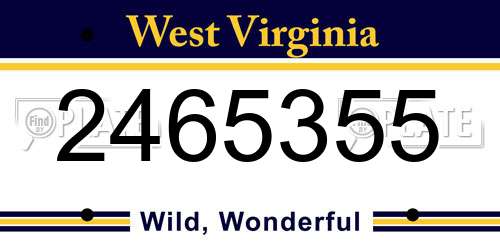 2465355 West Virginia License Plate