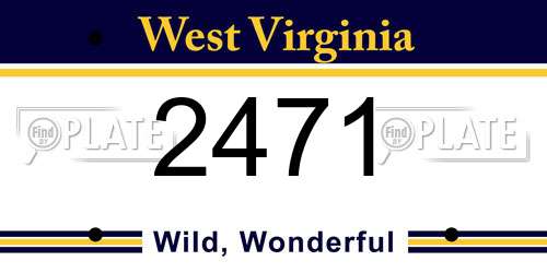 2471 West Virginia License Plate