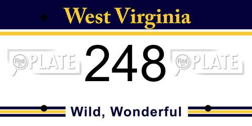 248 West Virginia License Plate