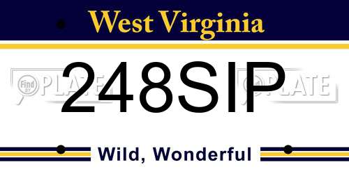 248SIP West Virginia License Plate