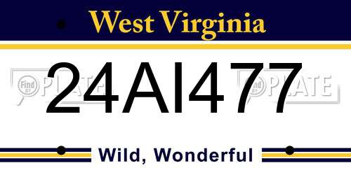 24AI477 West Virginia License Plate