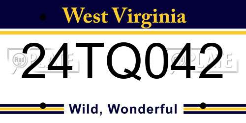 24TQ042 West Virginia License Plate