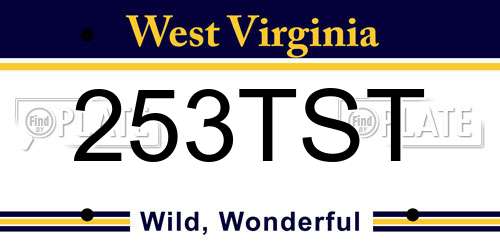 253TST West Virginia License Plate
