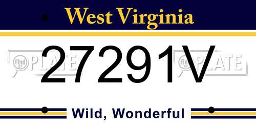 27291V West Virginia License Plate