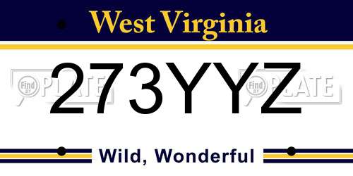 273YYZ West Virginia License Plate