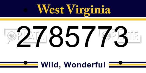 2785773 West Virginia License Plate