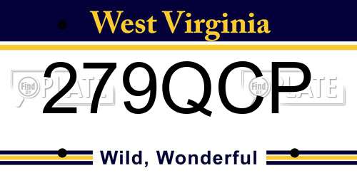 279QCP West Virginia License Plate