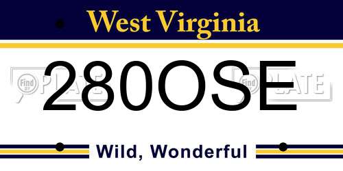 280OSE West Virginia License Plate