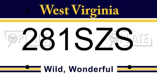 281SZS West Virginia License Plate