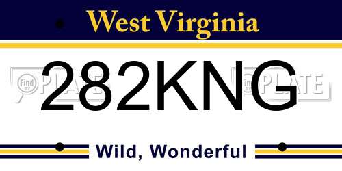 282KNG West Virginia License Plate