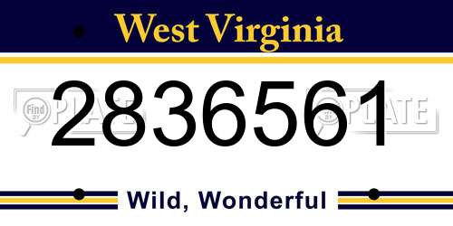 2836561 West Virginia License Plate