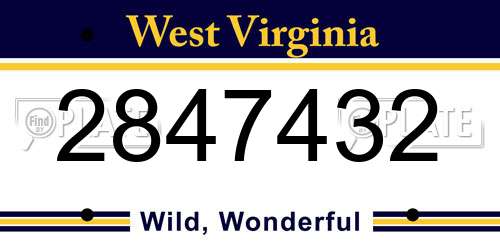 2847432 West Virginia License Plate