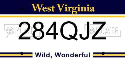 284QJZ West Virginia License Plate