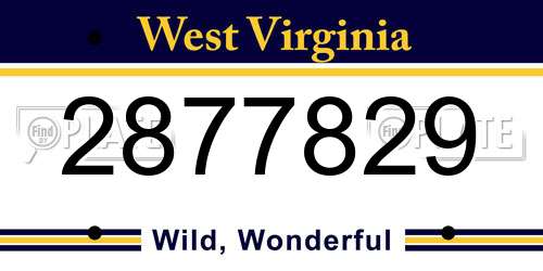 2877829 West Virginia License Plate
