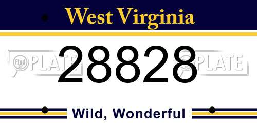 28828 West Virginia License Plate