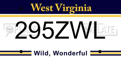 295ZWL West Virginia License Plate