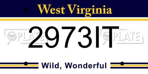 2973IT West Virginia License Plate