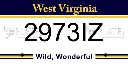 2973IZ West Virginia License Plate
