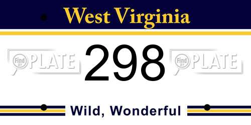 298 West Virginia License Plate