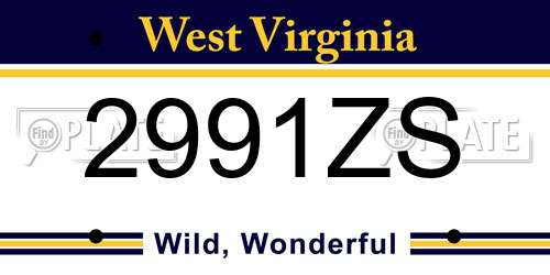 2991ZS West Virginia License Plate