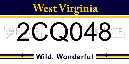 2CQ048 West Virginia License Plate