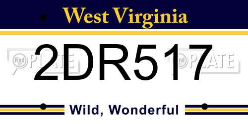 2DR517 West Virginia License Plate