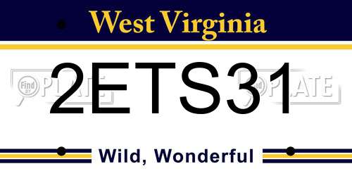 2ETS31 West Virginia License Plate