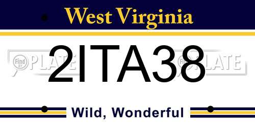 2ITA38 West Virginia License Plate