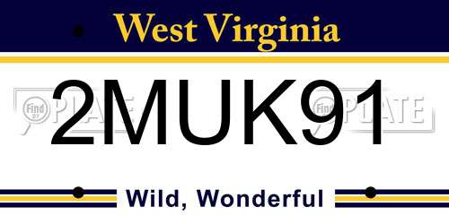 2MUK91 West Virginia License Plate