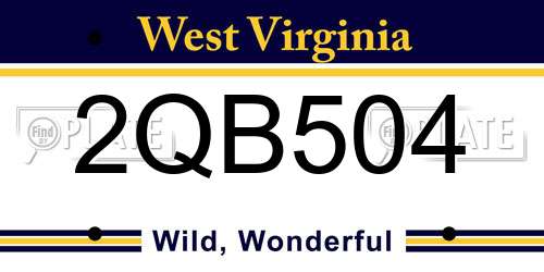 2QB504 West Virginia License Plate