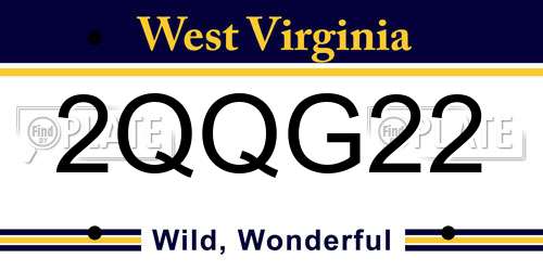 2QQG22 West Virginia License Plate