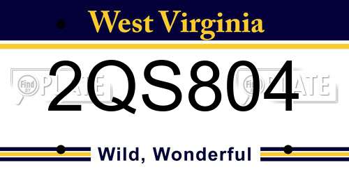 2QS804 West Virginia License Plate