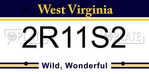 2R11S2 West Virginia License Plate