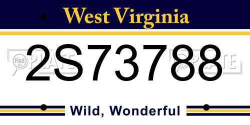 2S73788 West Virginia License Plate